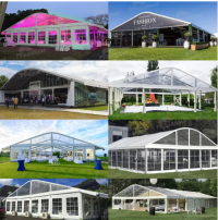 Outdoor Aluminum Alloy with Clear PVC Marriage Wedding Banquet and Exhibition Tent with Glass Wall for Trade Shows