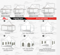 Custom Aluminium Exhibition Tents PVC 3x3m 4x4m 5x5m 6x6m Aluminum Frame Marquee Pagoda Tent For Sale