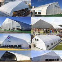 Large Strong Peach-Shaped Aluminium Exhibition Tent Big Curved & Arcum Roof PVC Material for Events Festival Canopy